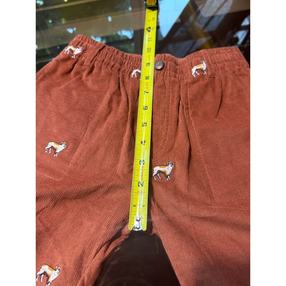 Blue Rooster Kid's Rust Brown Corduroy Dog Embroidered Pants Australian Shepard - Picture 7 of 8